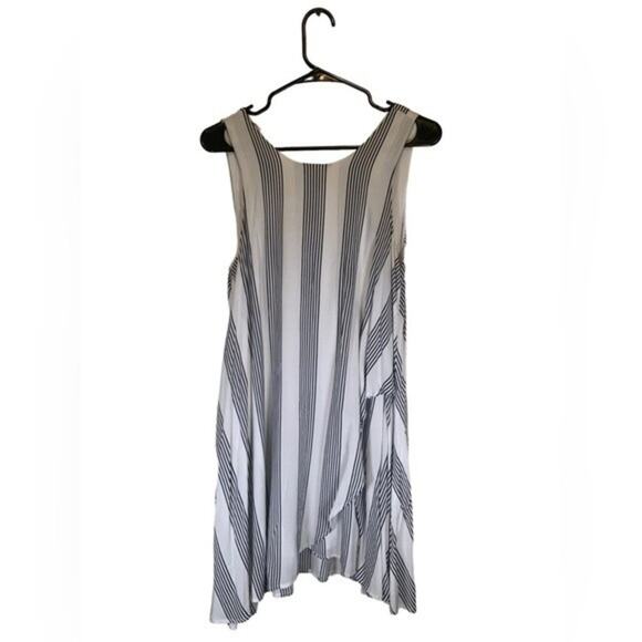 ee:some Sundress White Black Striped Size Medium - Picture 2 of 4